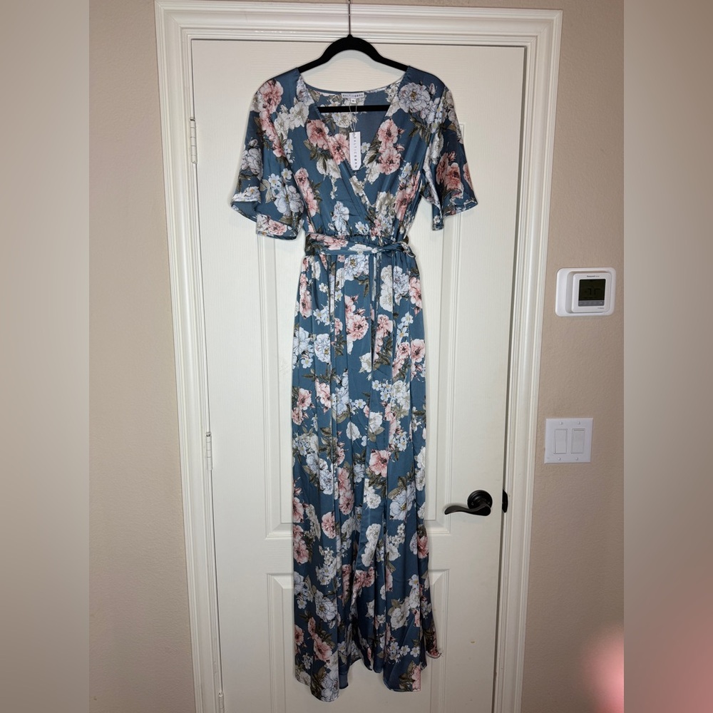 Baltic Born Floral Blue and Pink Maxi Dress
